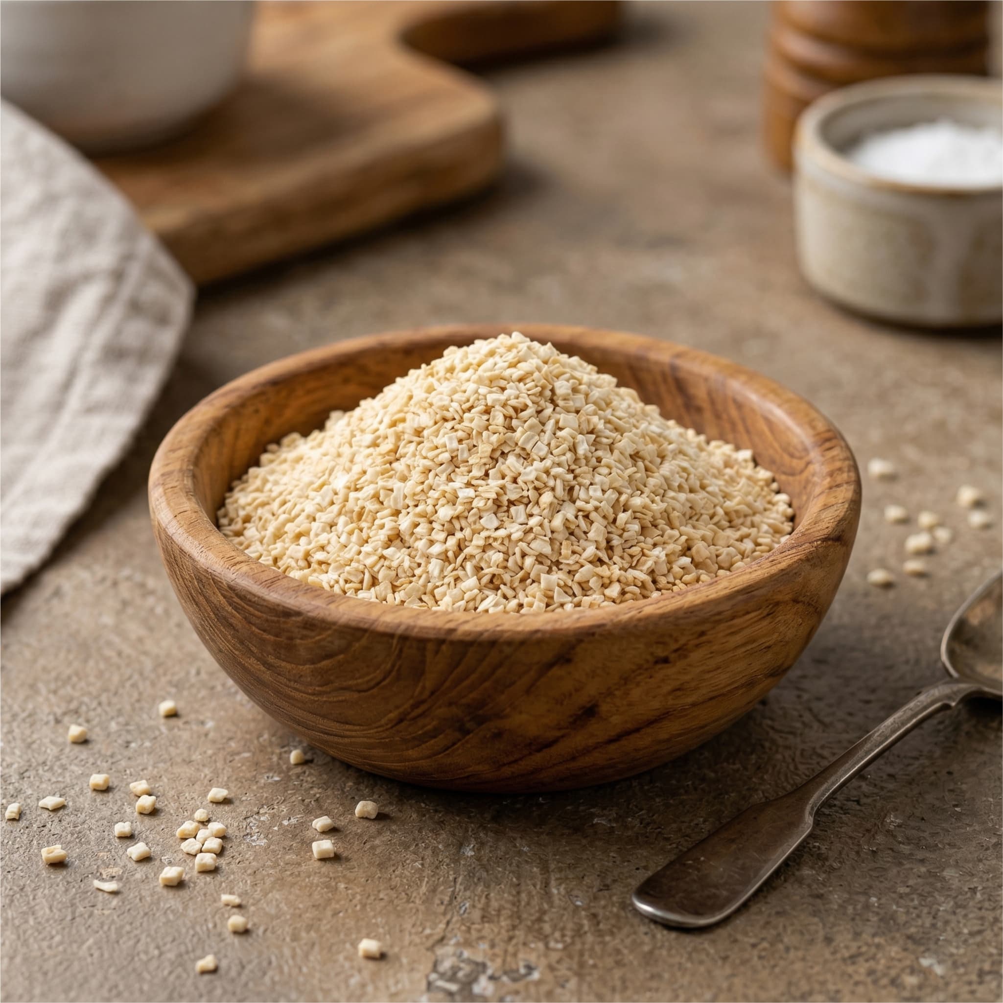 Cebula suszona grys w miseczce